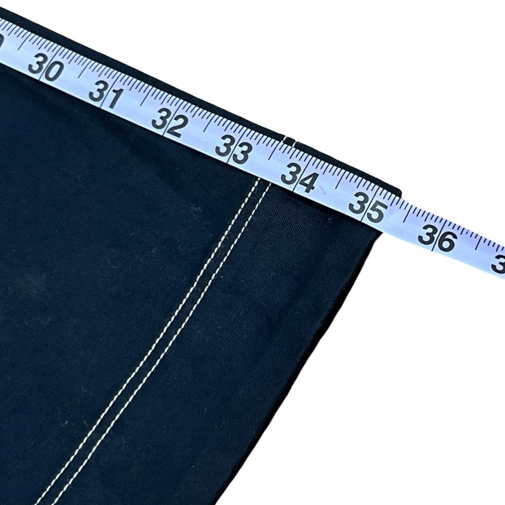 Cotton Navy Maxi A-Line Skirt Elegant Old Money Office Preppy - Picture 9 of 9